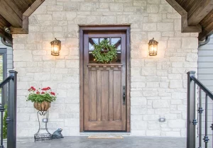 Beautiful Exterior Front Door of Stone House